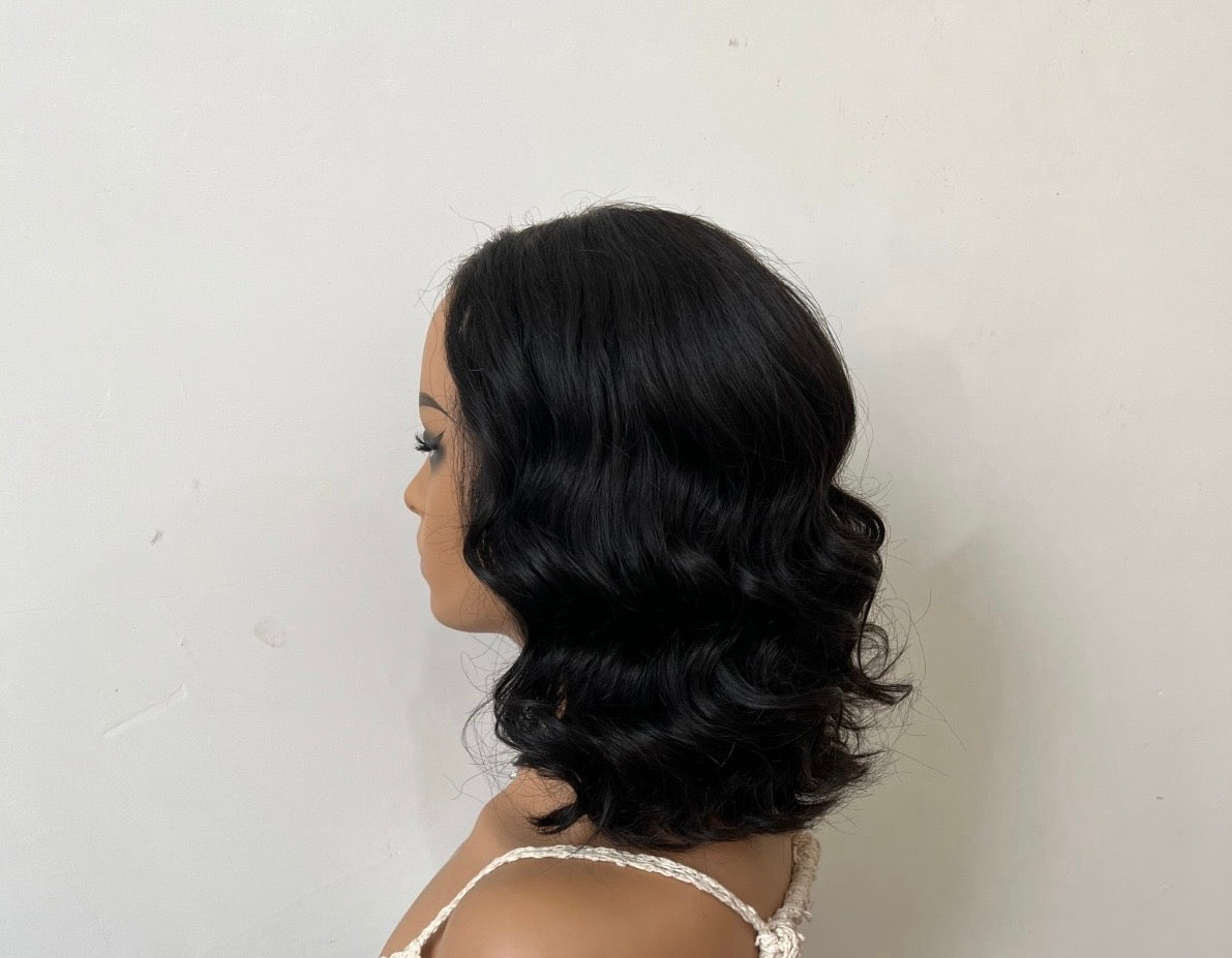 Black Bob Loose Wave HD Glueless Brazilian Wig