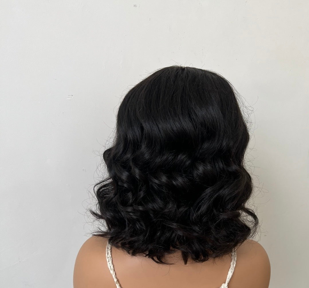 Black Bob Loose Wave HD Glueless Brazilian Wig