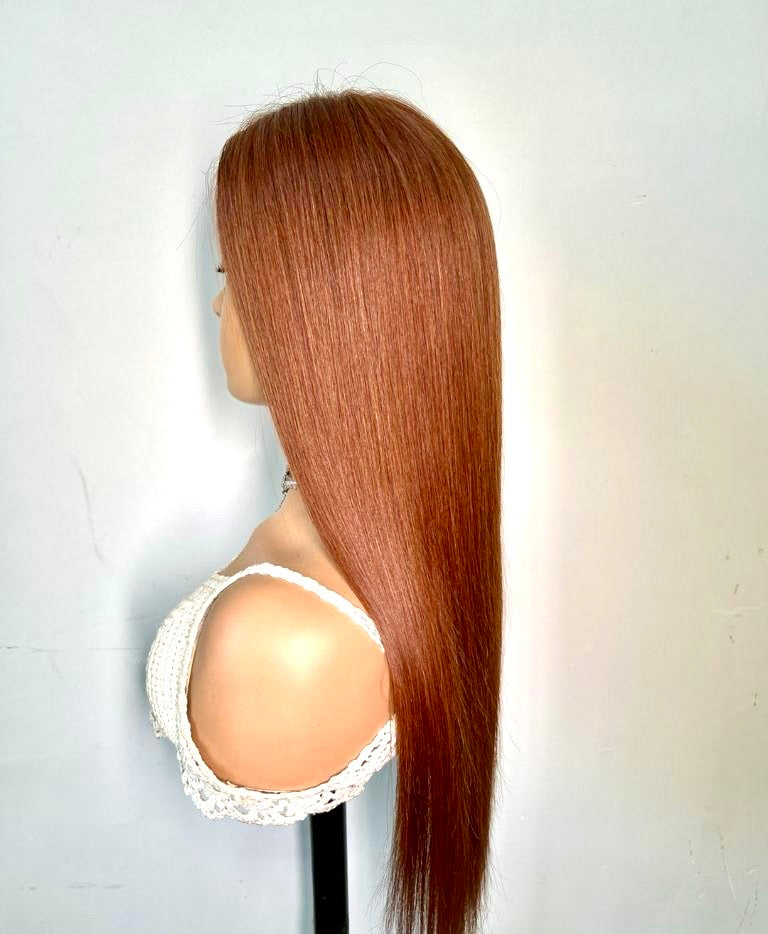 Chocolate Brown Straight HD Glueless Brazilian Wig